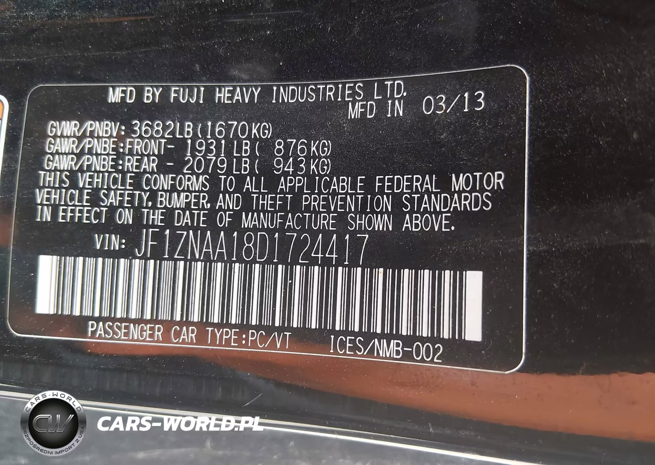2013 Scion Fr-S VIN:JF1ZNAA18D1724417 - 9