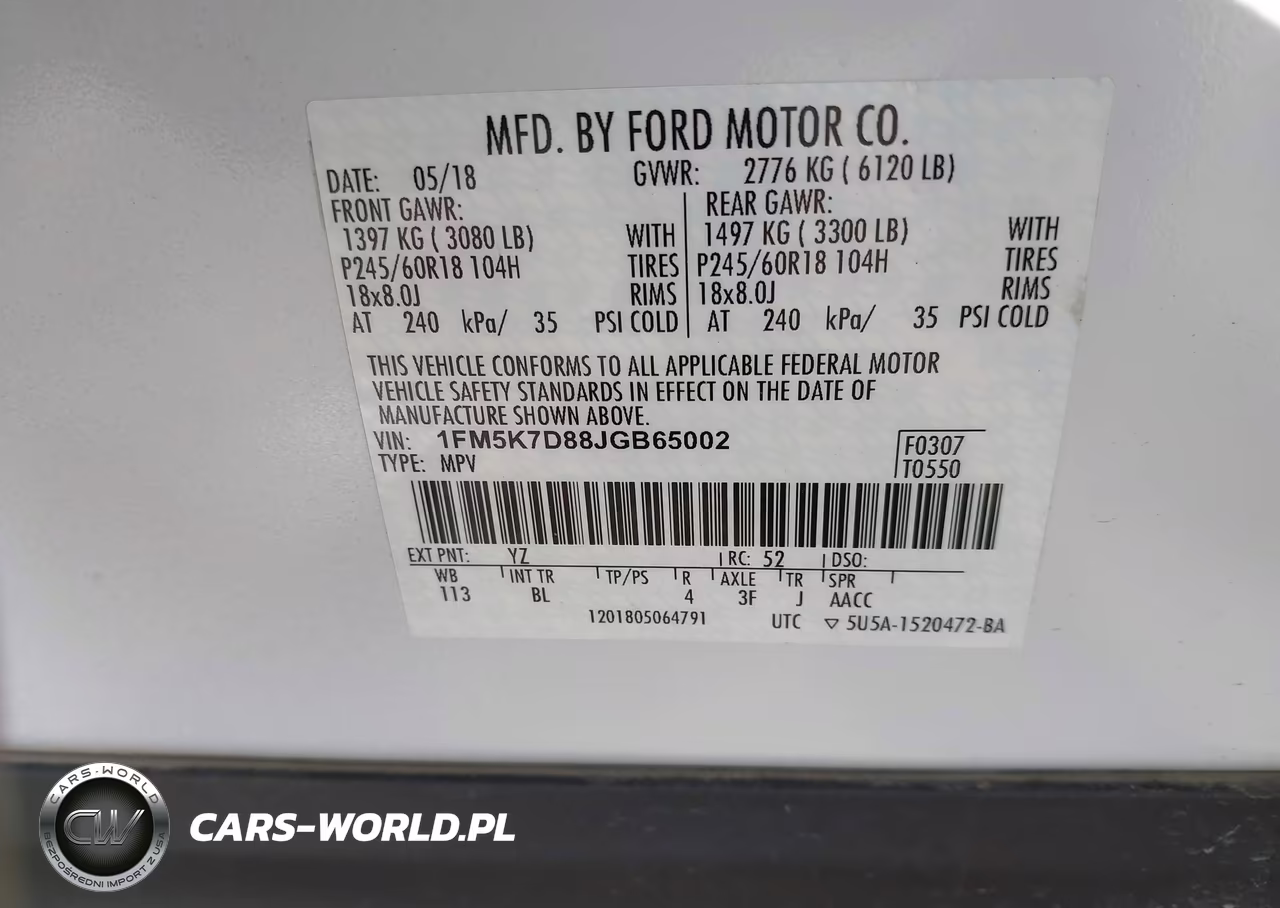 2018 Ford Explorer Xlt VIN:1FM5K7D88JGB65002 - 9