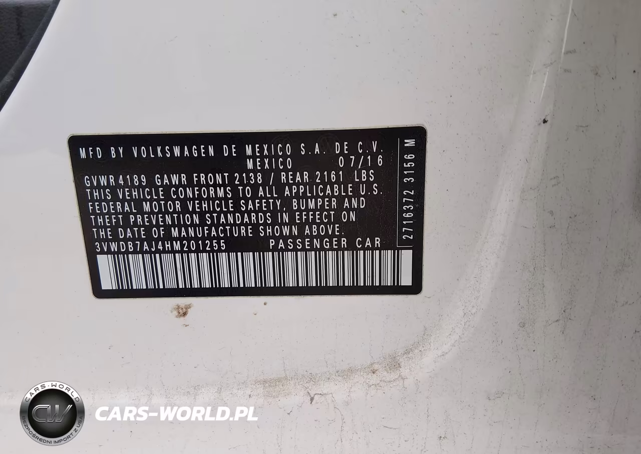 2017 Volkswagen Jetta 1.4T Se VIN:3VWDB7AJ4HM201255 - 9