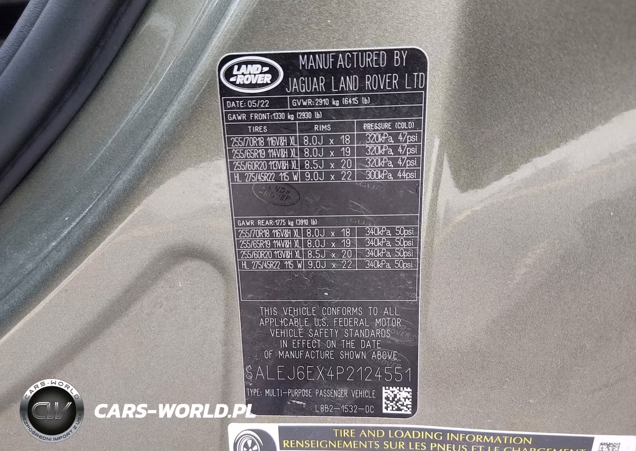 2023 Land Rover Defender 90 S VIN:SALEJ6EX4P2124551 - 9