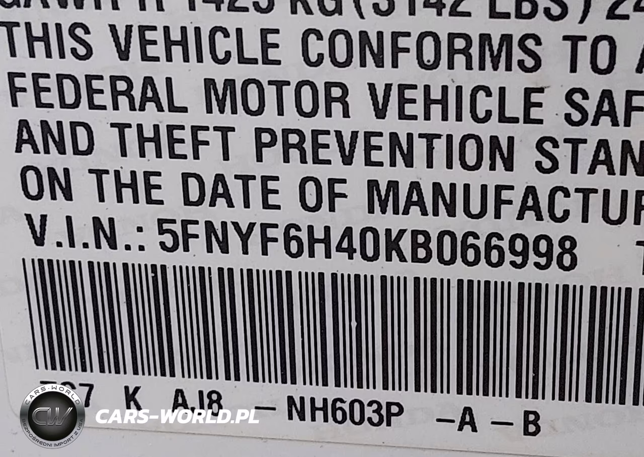 2019 Honda Pilot Ex-L VIN:5FNYF6H40KB066998 - 9