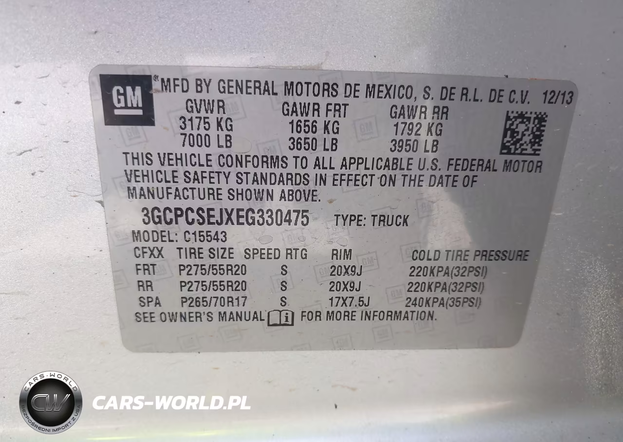 2014 Chevrolet Silverado 1500 1Lz VIN:3GCPCSEJXEG330475 - 9