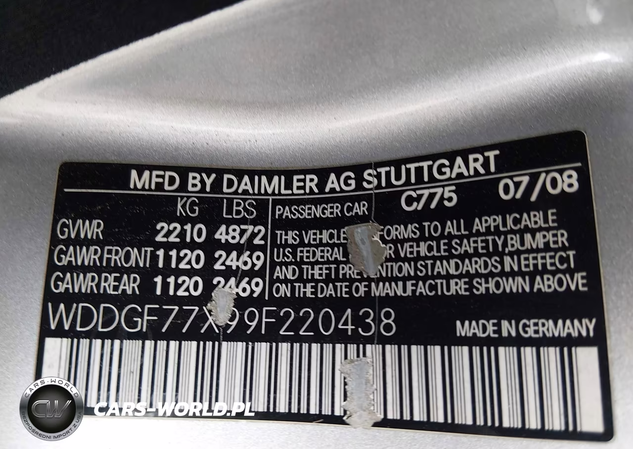 2009 Mercedes-Benz C 63 Amg VIN:WDDGF77X99F220438 - 9