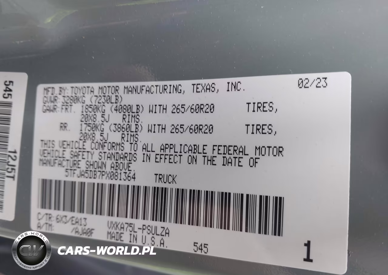 2023 Toyota Tundra Limited VIN:5TFJA5DB7PX081364 - 9