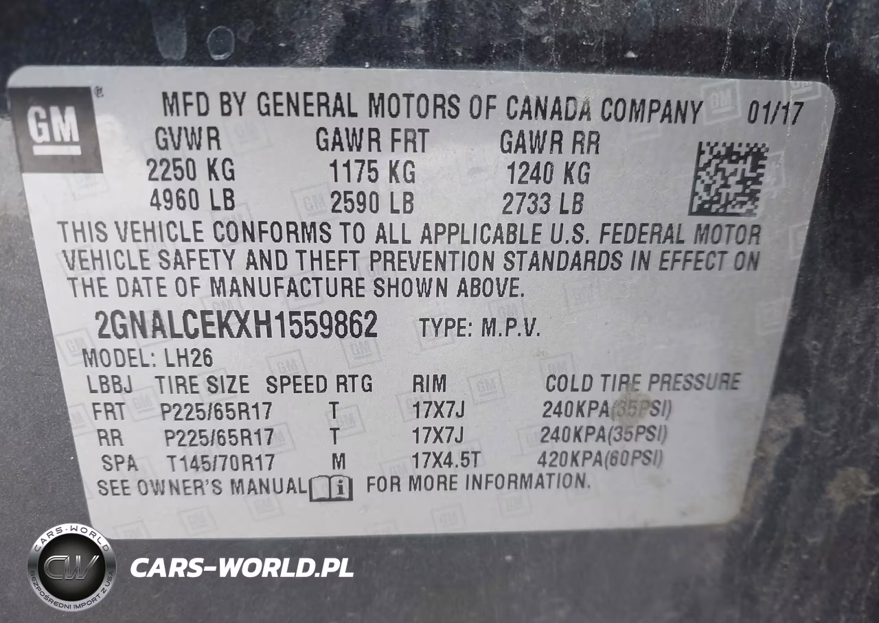 2017 Chevrolet Equinox Lt VIN:2GNALCEKXH1559862 - 9