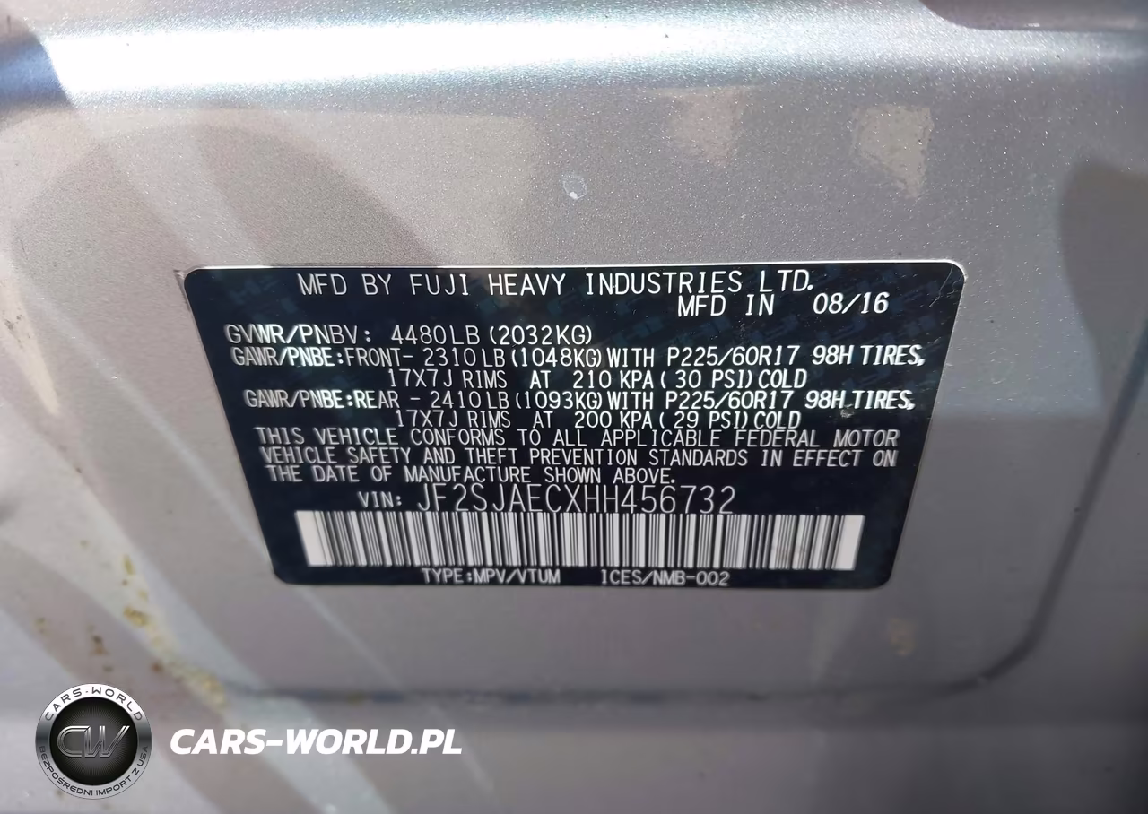 2017 Subaru Forester 2.5I Premium VIN:JF2SJAECXHH456732 - 9