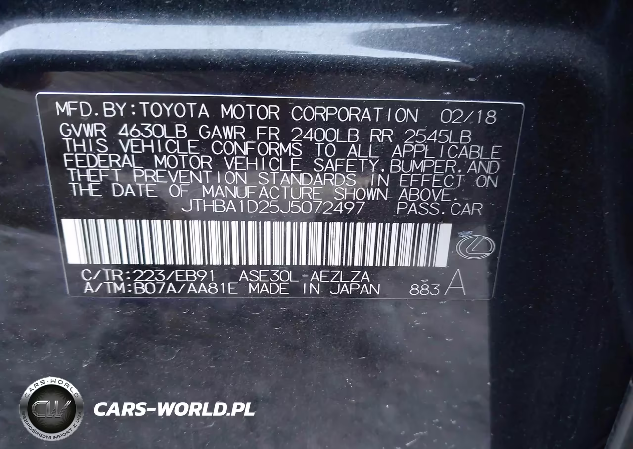 2018 Lexus Is 300 VIN:JTHBA1D25J5072497 - 9