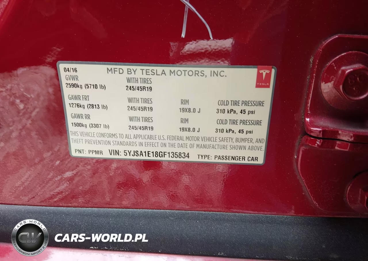 2016 Tesla Model S 60-70-75-85 VIN:5YJSA1E18GF135834 - 9