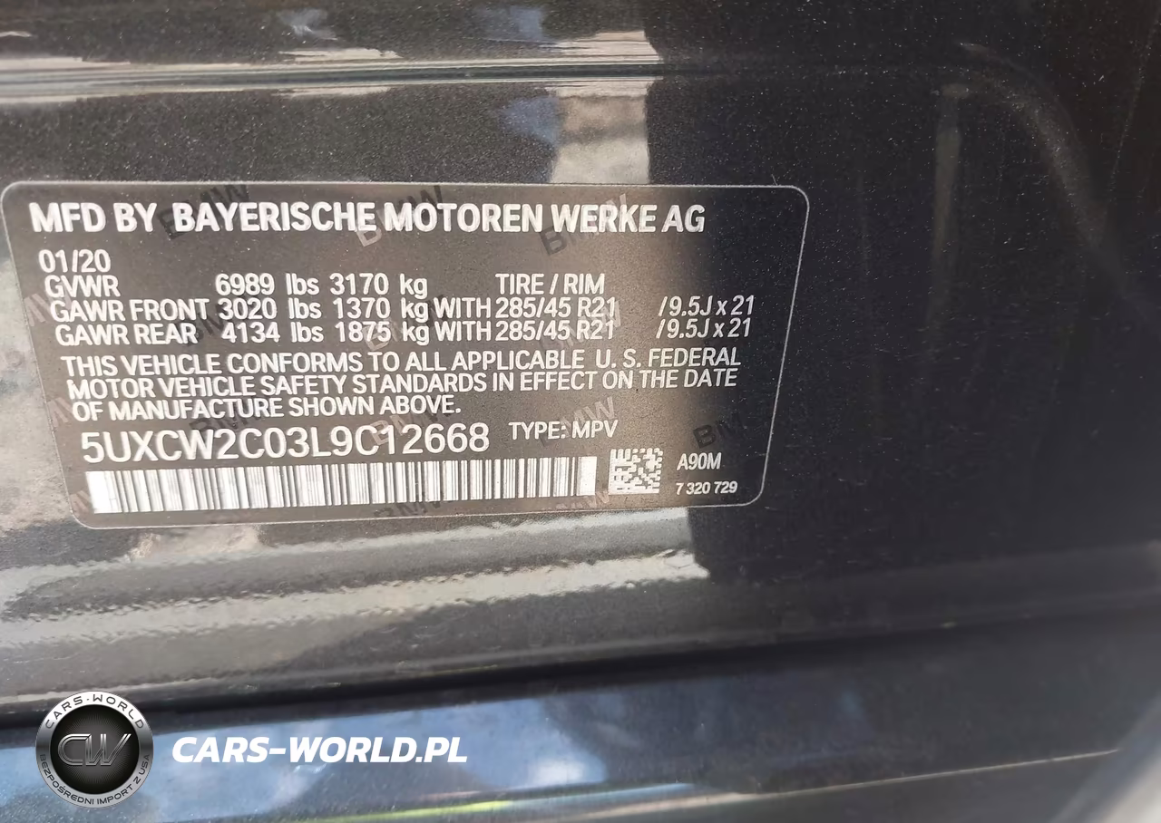 2020 BMW X7 xDrive40I VIN:5UXCW2C03L9C12668 - 9