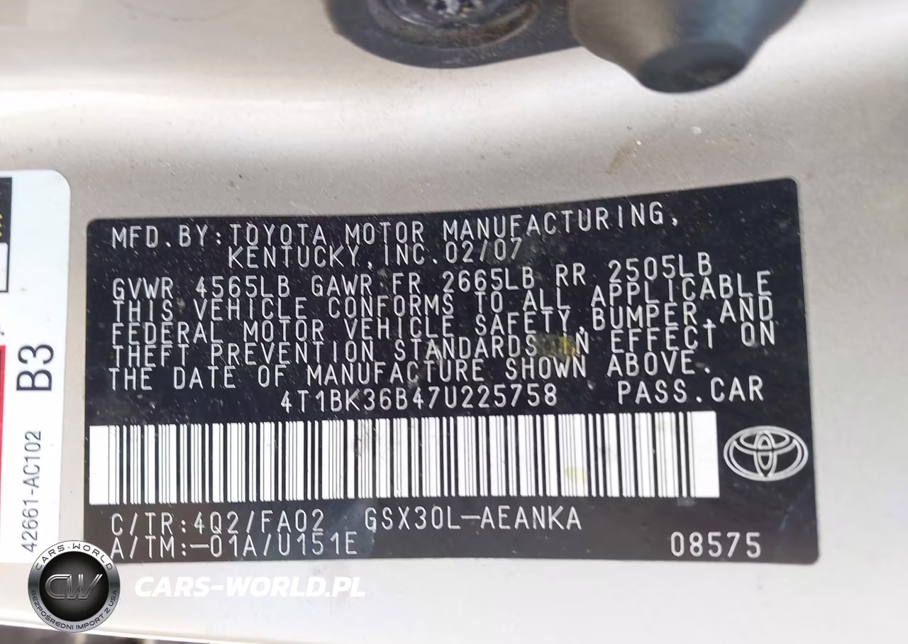 2007 Toyota Avalon Xl VIN:4T1BK36B47U225758 - 9