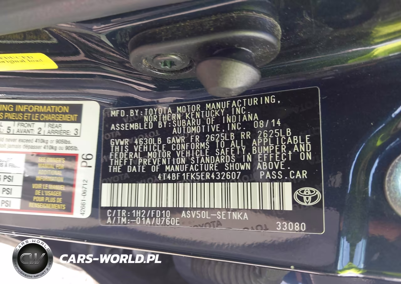 2014 Toyota Camry Le VIN:4T4BF1FK5ER432607 - 9