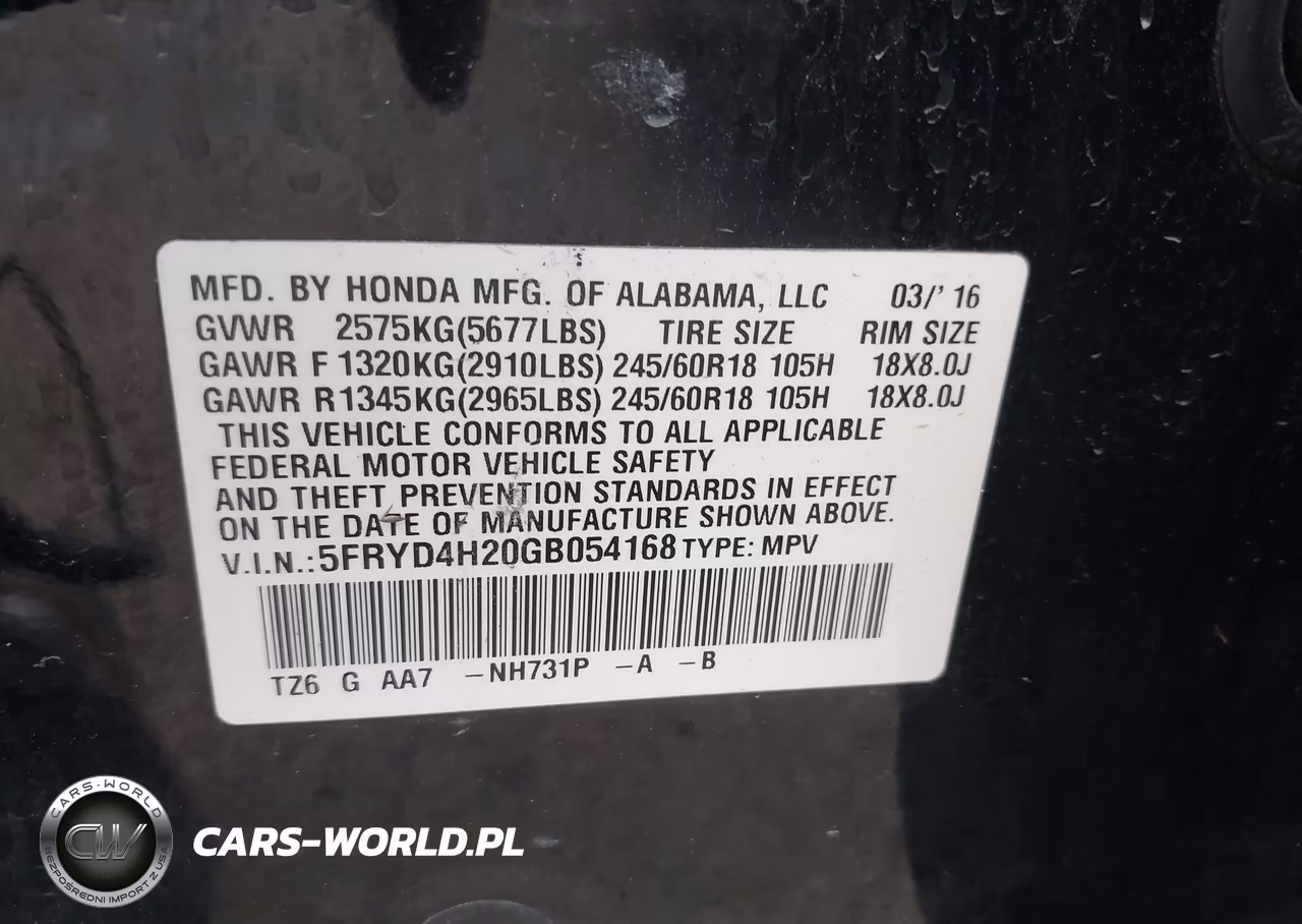 2016 Acura Mdx Acurawatch Plus Package VIN:5FRYD4H20GB054168 - 9