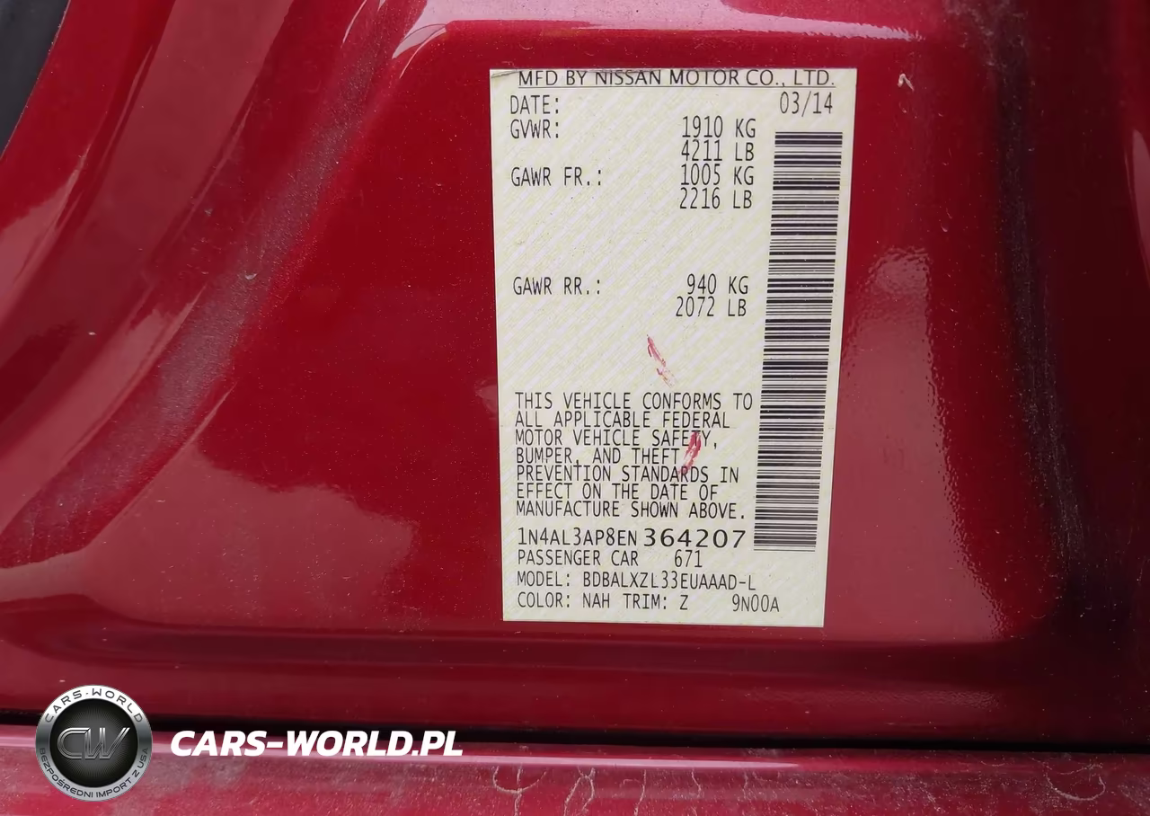 2014 Nissan Altima 2.5 Sl VIN:1N4AL3AP8EN364207 - 9