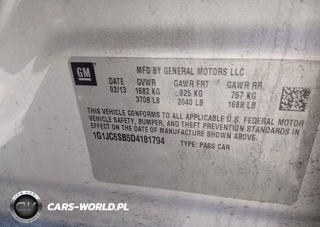 2013 Chevrolet Sonic Lt Auto VIN:1G1JC6SB5D4181794 - 9