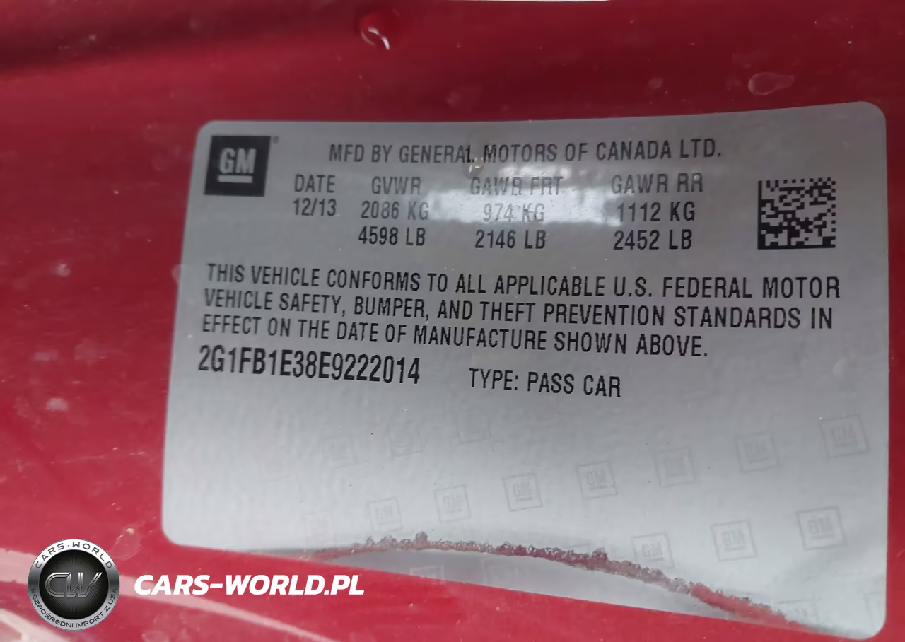 2014 Chevrolet Camaro 1Lt VIN:2G1FB1E38E9222014 - 9