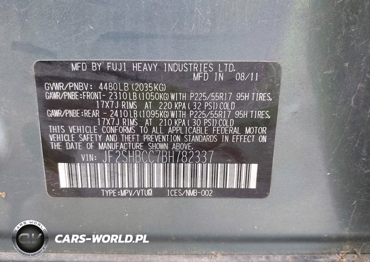 2011 Subaru Forester 2.5X Premium VIN:JF2SHBCC7BH782337 - 9
