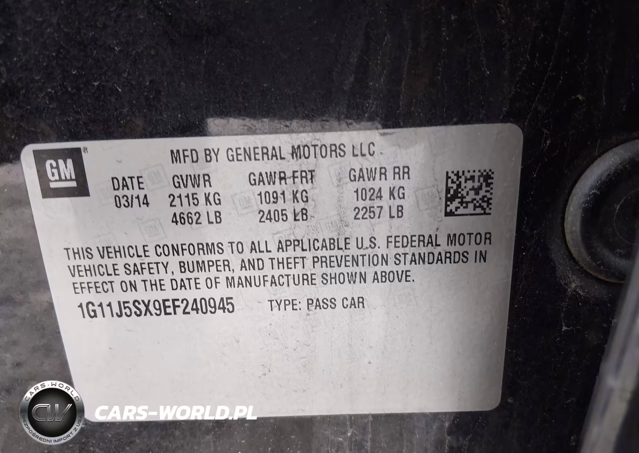 2014 Chevrolet Malibu 2Lz VIN:1G11J5SX9EF240945 - 9