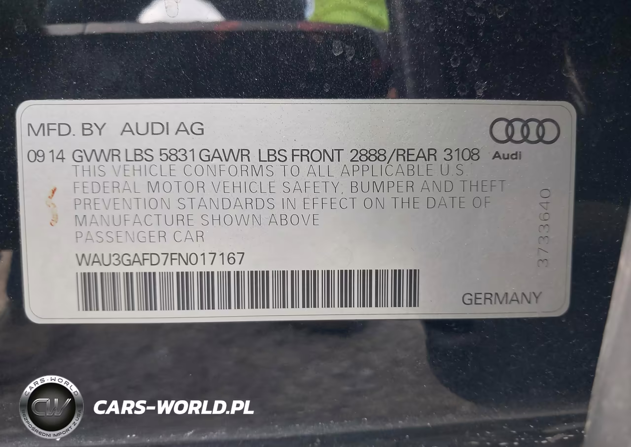 2015 Audi A8 L 3.0T VIN:WAU3GAFD7FN017167 - 9