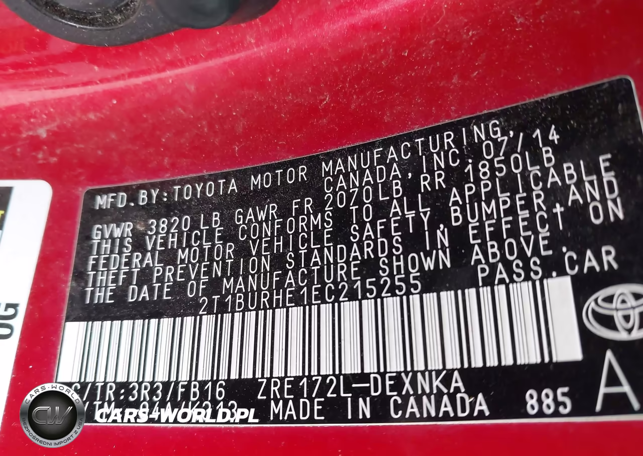 2014 Toyota Corolla Le Plus VIN:2T1BURHE1EC215255 - 9