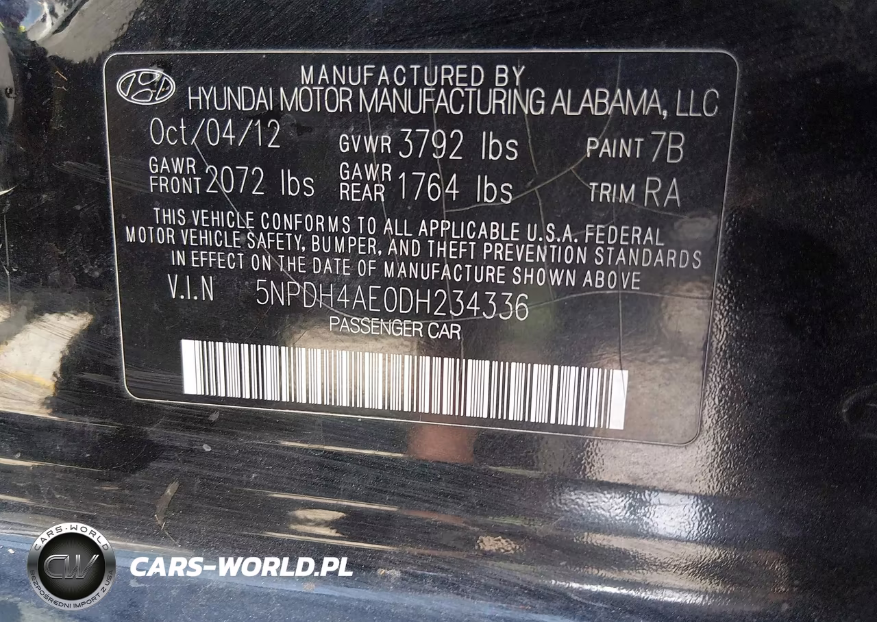 2013 Hyundai Elantra Limited VIN:5NPDH4AE0DH234336 - 9