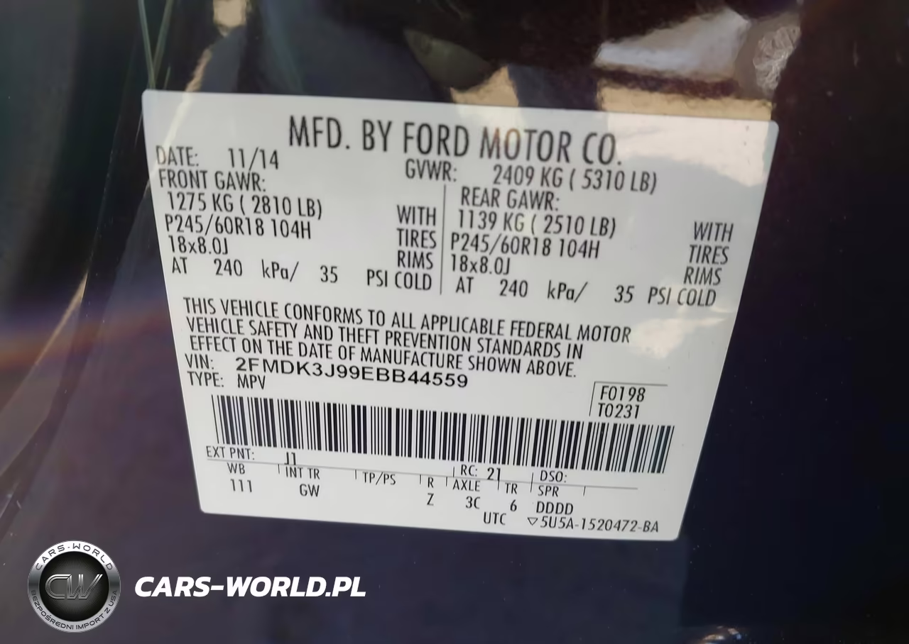 2014 Ford Edge Sel VIN:2FMDK3J99EBB44559 - 9