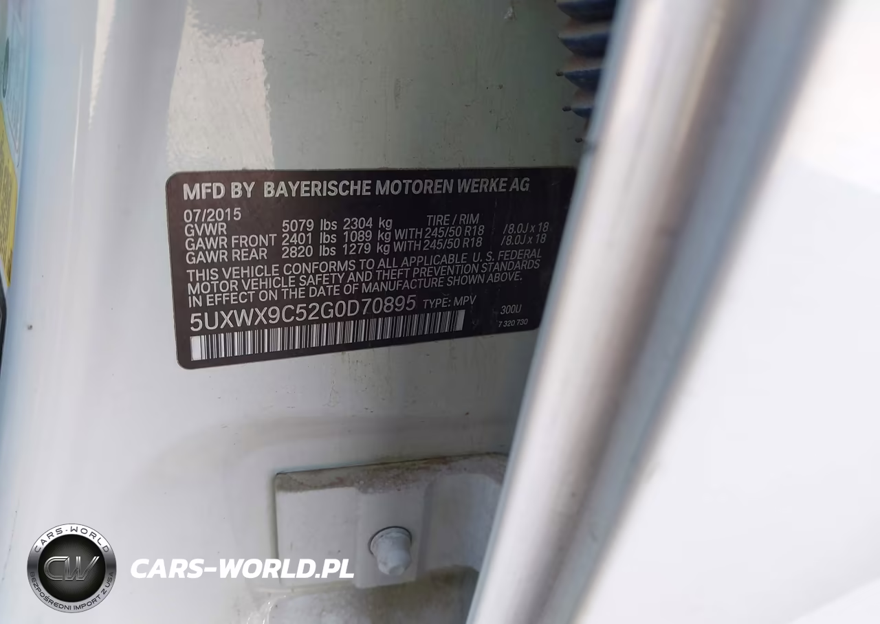 2016 BMW X3 xDrive28I VIN:5UXWX9C52G0D70895 - 9