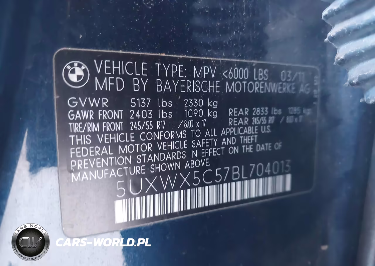 2011 BMW X3 xDrive28I VIN:5UXWX5C57BL704013 - 9