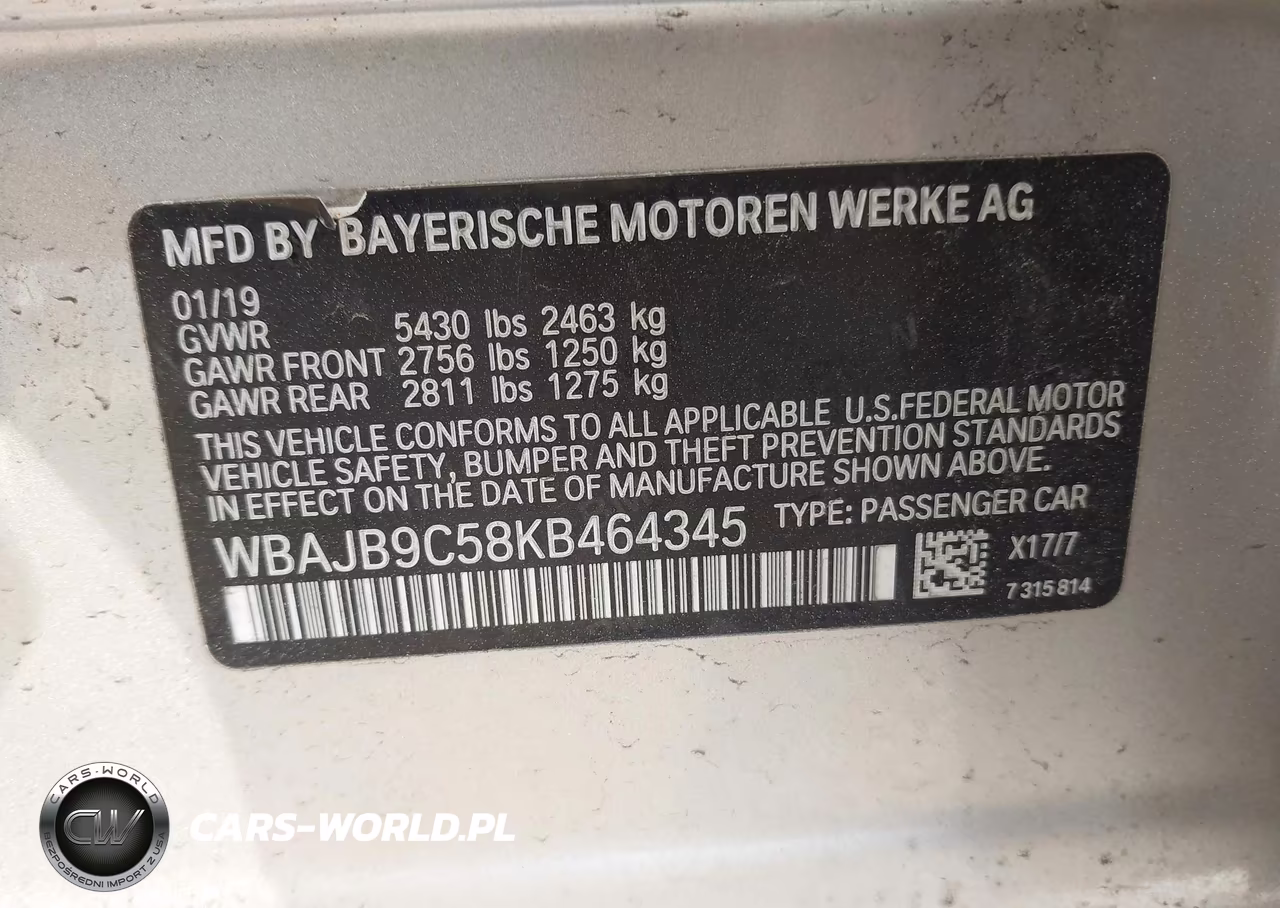 2019 BMW M550I xDrive VIN:WBAJB9C58KB464345 - 9