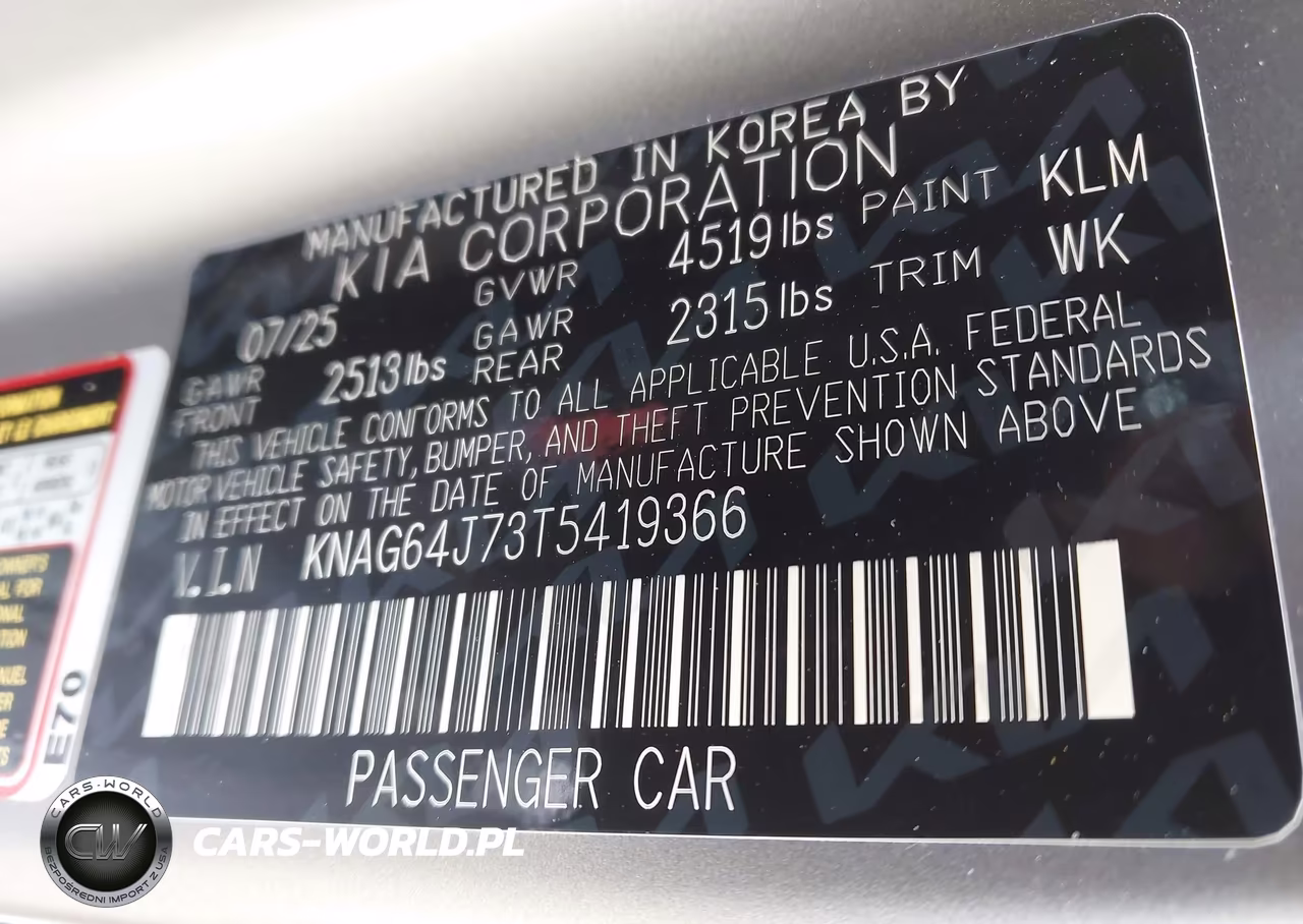 2026 Kia K5 Gt-Line Awd VIN:KNAG64J73T5419366 - 9