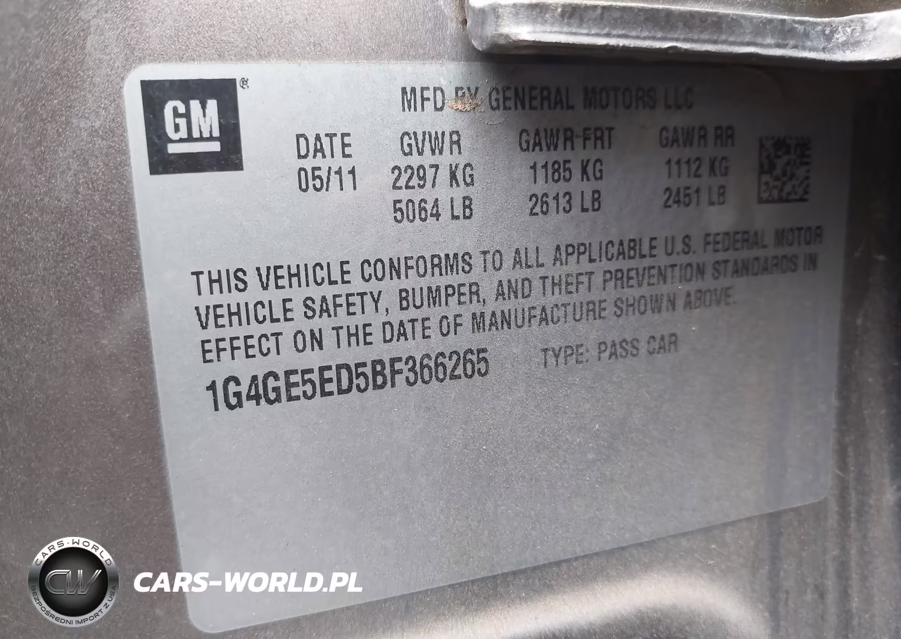 2011 Buick Lacrosse Cxs VIN:1G4GE5ED5BF366265 - 9
