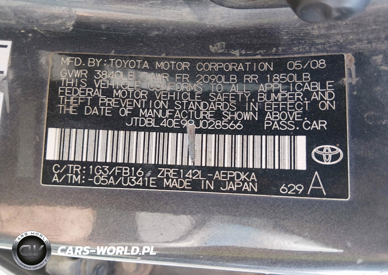 2009 Toyota Corolla Le VIN:JTDBL40E99J028566 - 9