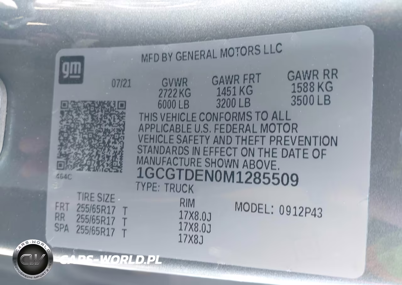 2021 Chevrolet Colorado 4Wd Short Box Z71 VIN:1GCGTDEN0M1285509 - 9