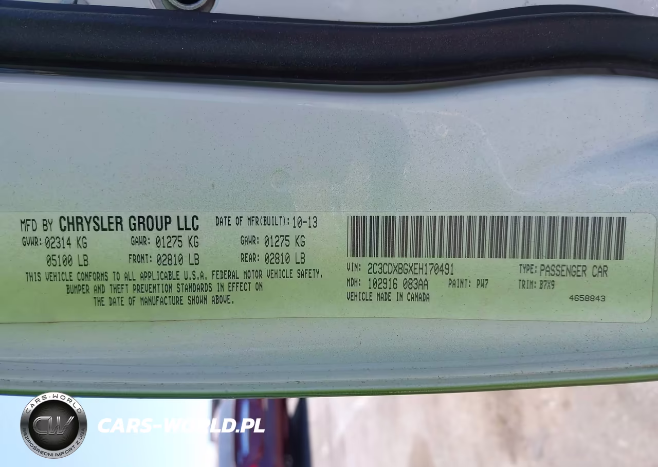 2014 Dodge Charger Se VIN:2C3CDXBGXEH170491 - 9