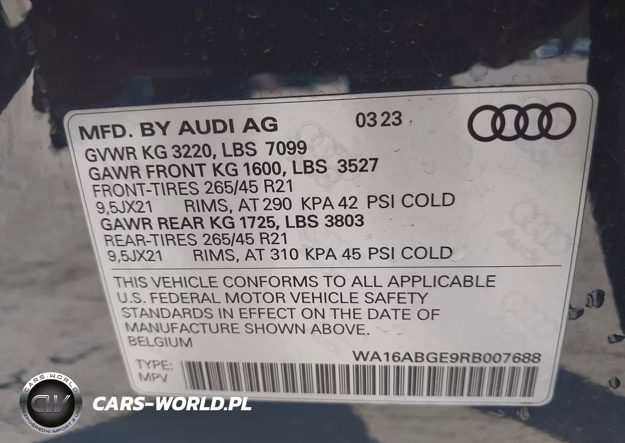 2024 Audi Q8 E-Tron Prestige Quattro VIN:WA16ABGE9RB007688 - 9