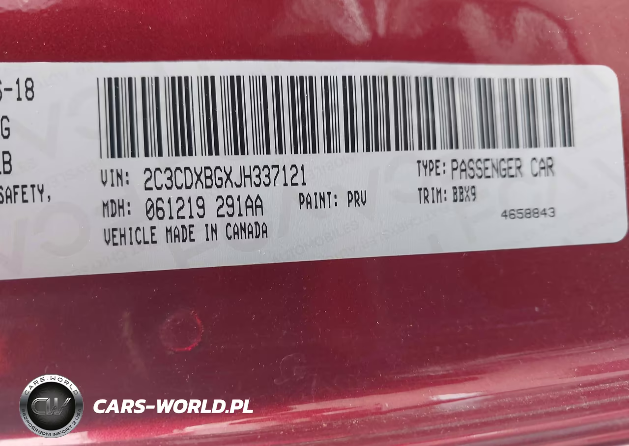 2018 Dodge Charger Sxt Rwd VIN:2C3CDXBGXJH337121 - 9