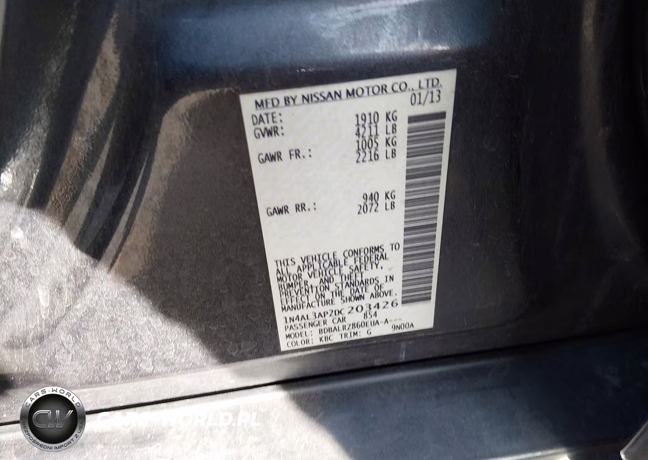 2013 Nissan Altima 2.5 S VIN:1N4AL3AP2DC203426 - 9