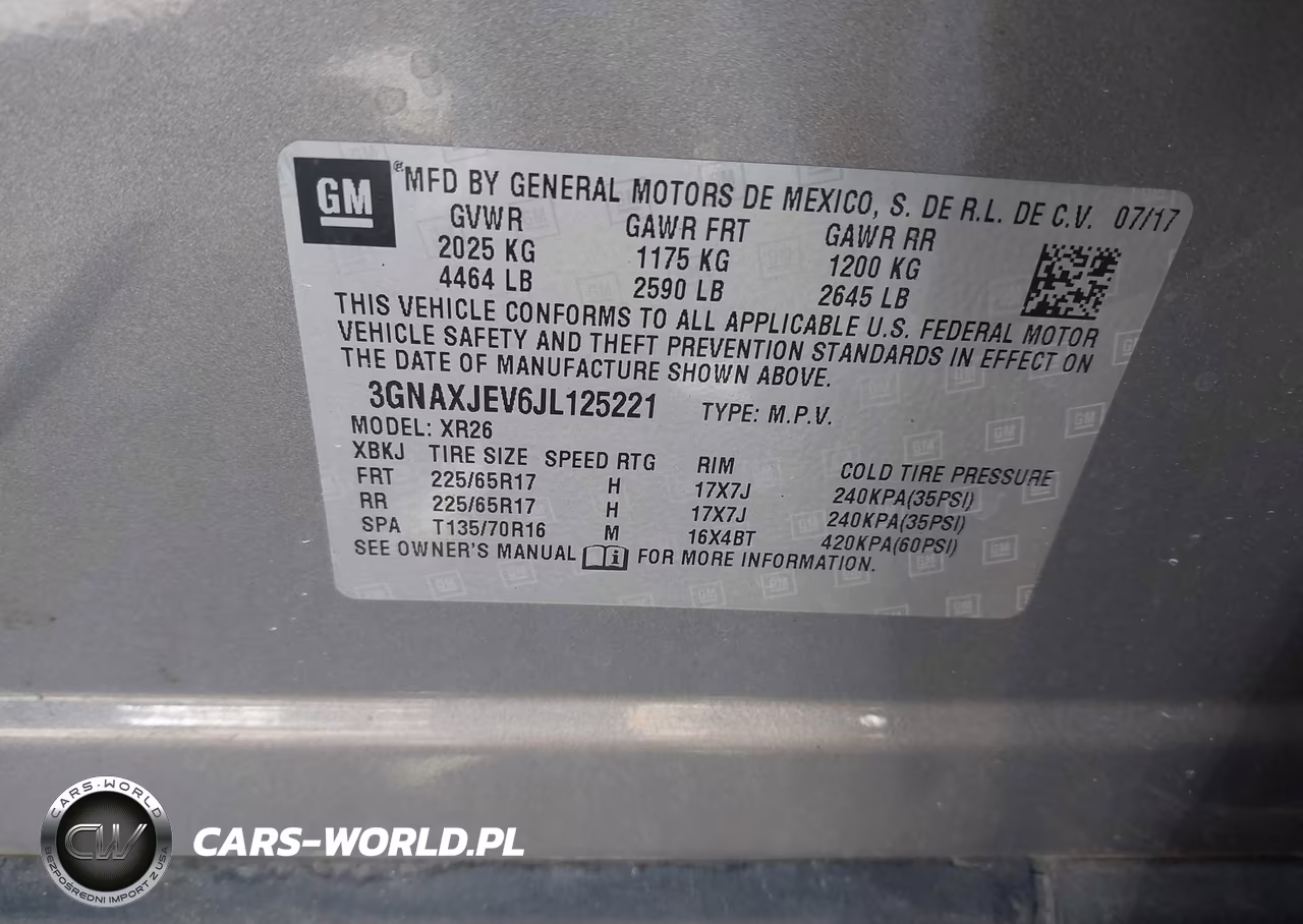2018 Chevrolet Equinox Lt VIN:3GNAXJEV6JL125221 - 9