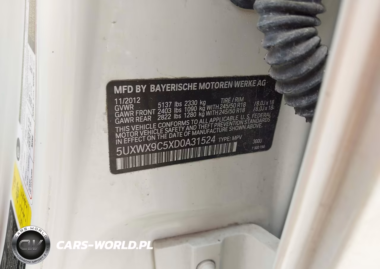 2013 BMW X3 xDrive28I VIN:5UXWX9C5XD0A31524 - 9