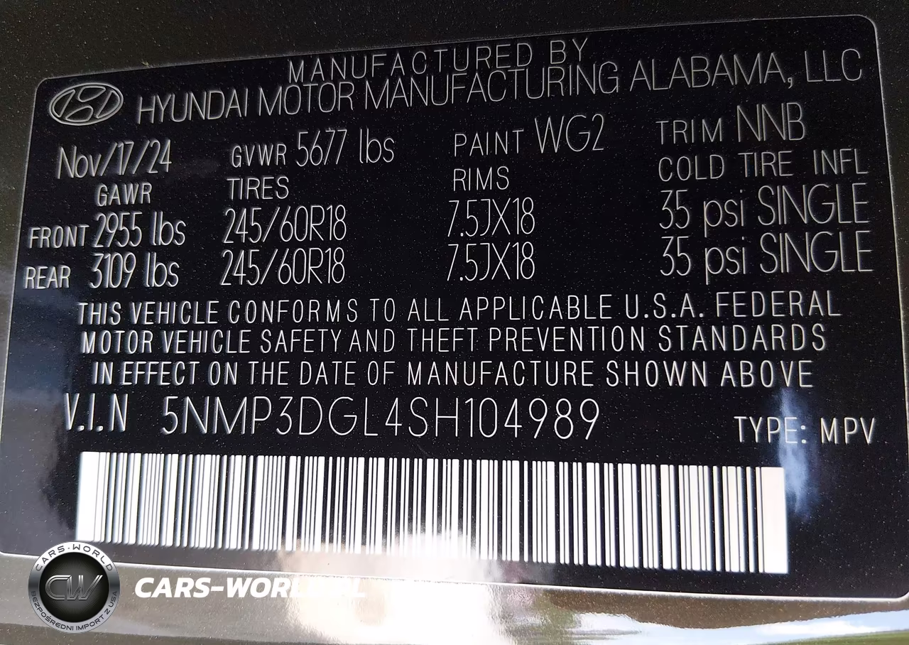 2025 Hyundai Santa Fe Xrt VIN:5NMP3DGL4SH104989 - 9