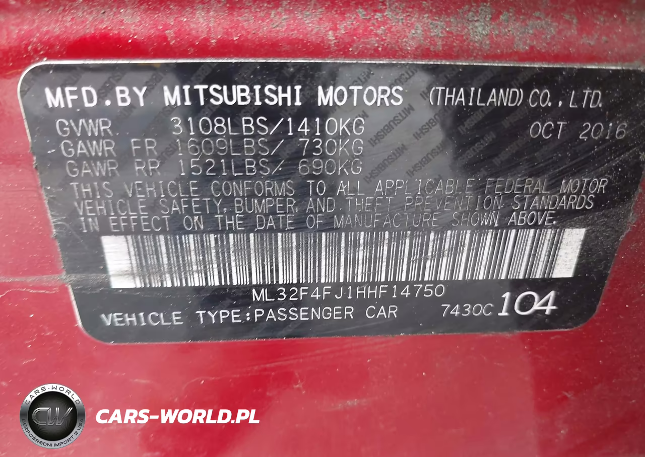 2017 Mitsubishi Mirage G4 Se VIN:ML32F4FJ1HHF14750 - 9