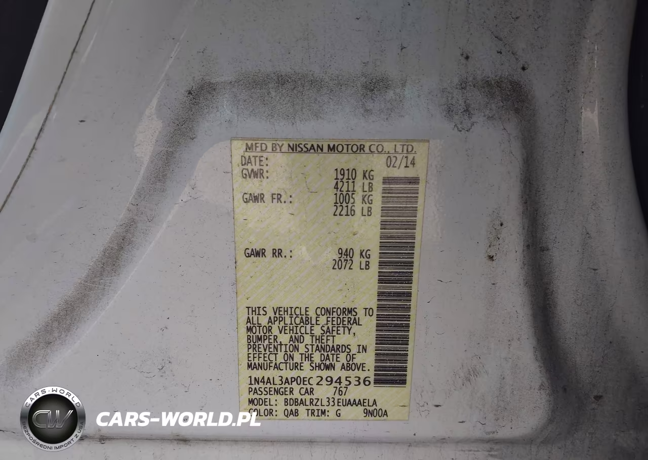 2014 Nissan Altima 2.5 S VIN:1N4AL3AP0EC294536 - 9