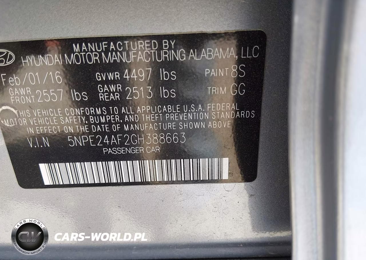 2016 Hyundai Sonata Se VIN:5NPE24AF2GH388663 - 9
