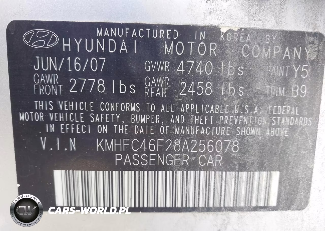 2008 Hyundai Azera Limited VIN:KMHFC46F28A256078 - 9