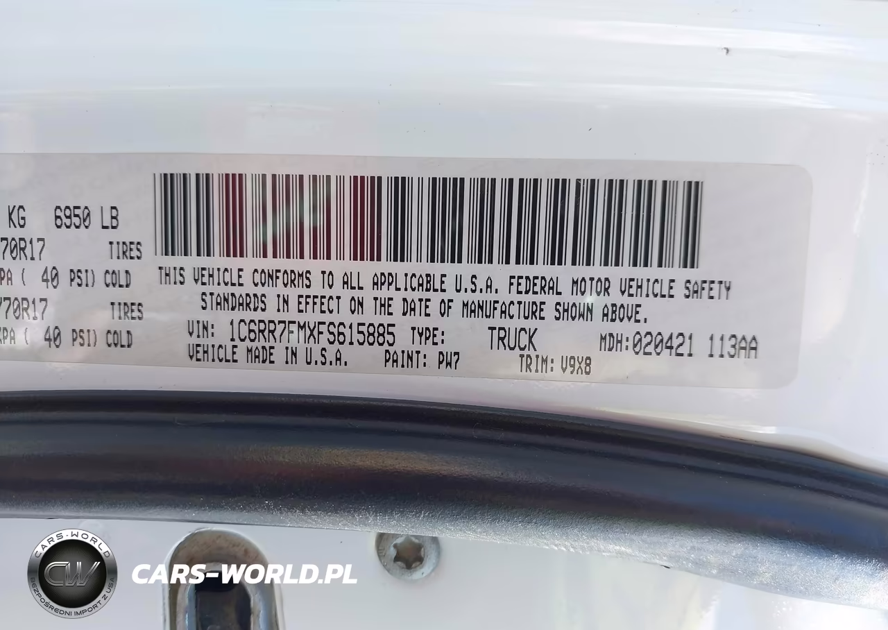 2015 Ram 1500 Tradesman VIN:1C6RR7FMXFS615885 - 9
