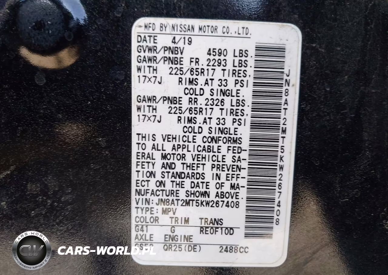 2019 Nissan Rogue S VIN:JN8AT2MT5KW267408 - 9