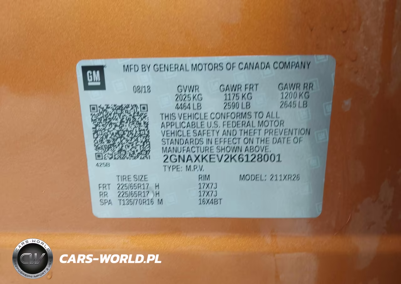 2019 Chevrolet Equinox Lt VIN:2GNAXKEV2K6128001 - 9
