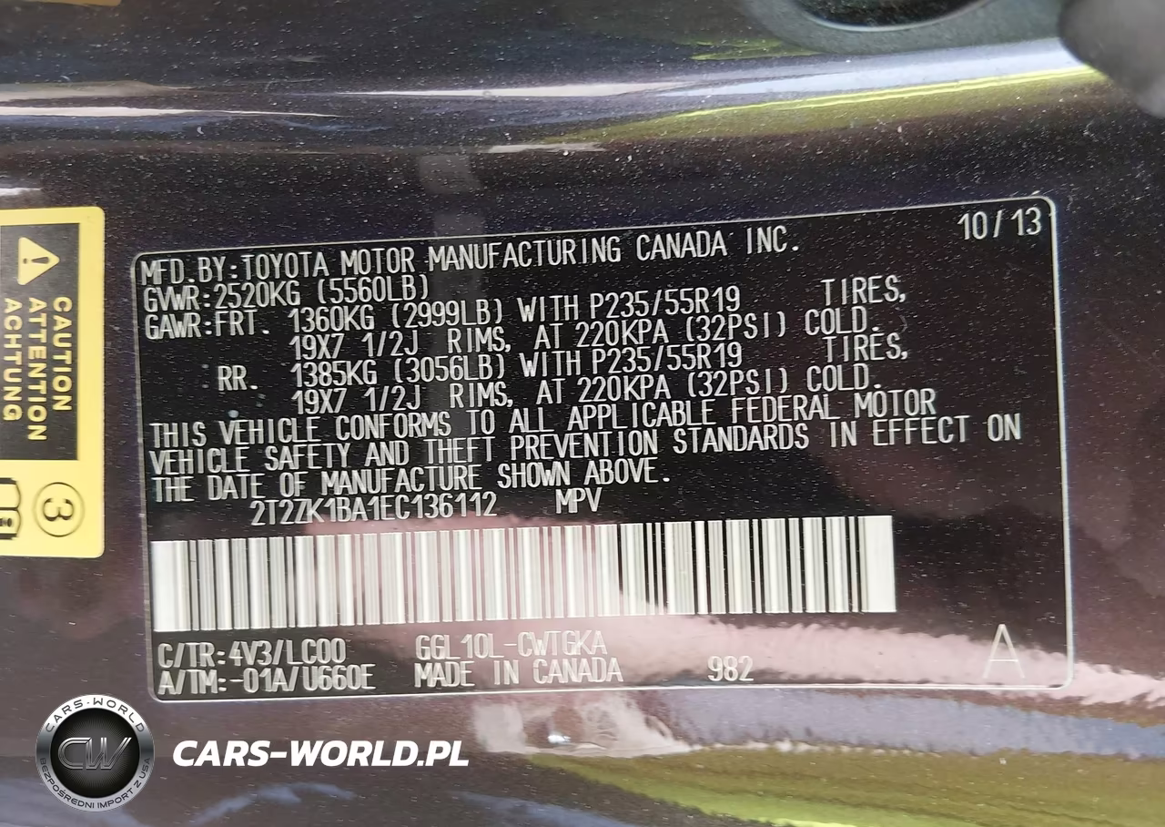 2014 Lexus Rx 350 VIN:2T2ZK1BA1EC136112 - 9