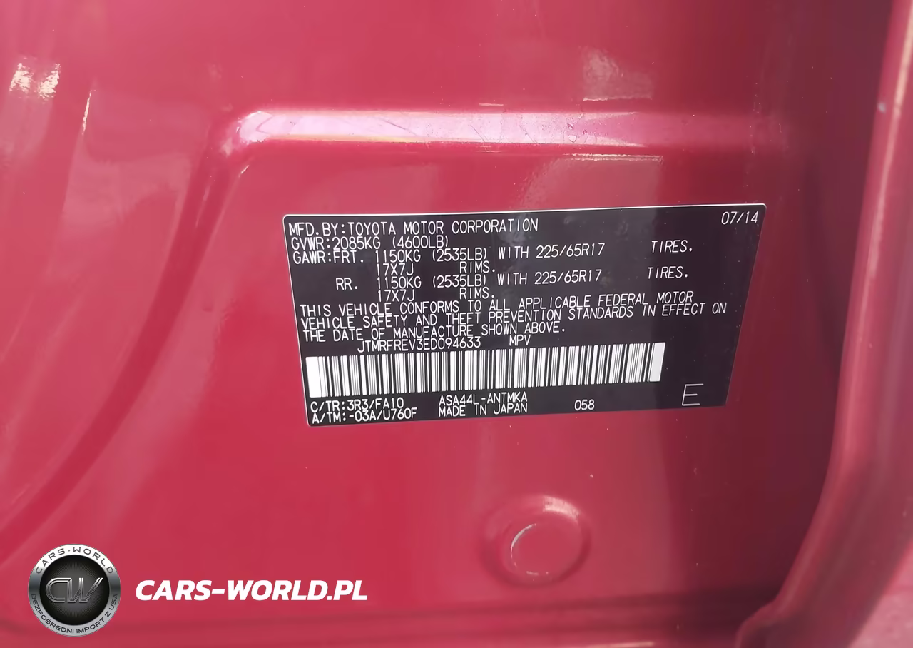 2014 Toyota Rav4 Xle VIN:JTMRFREV3ED094633 - 8