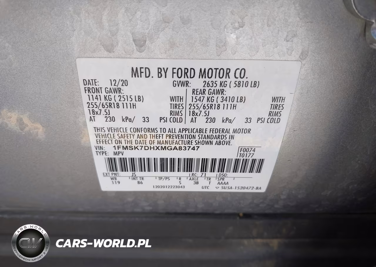2021 Ford Explorer Xlt VIN:1FMSK7DHXMGA83747 - 9