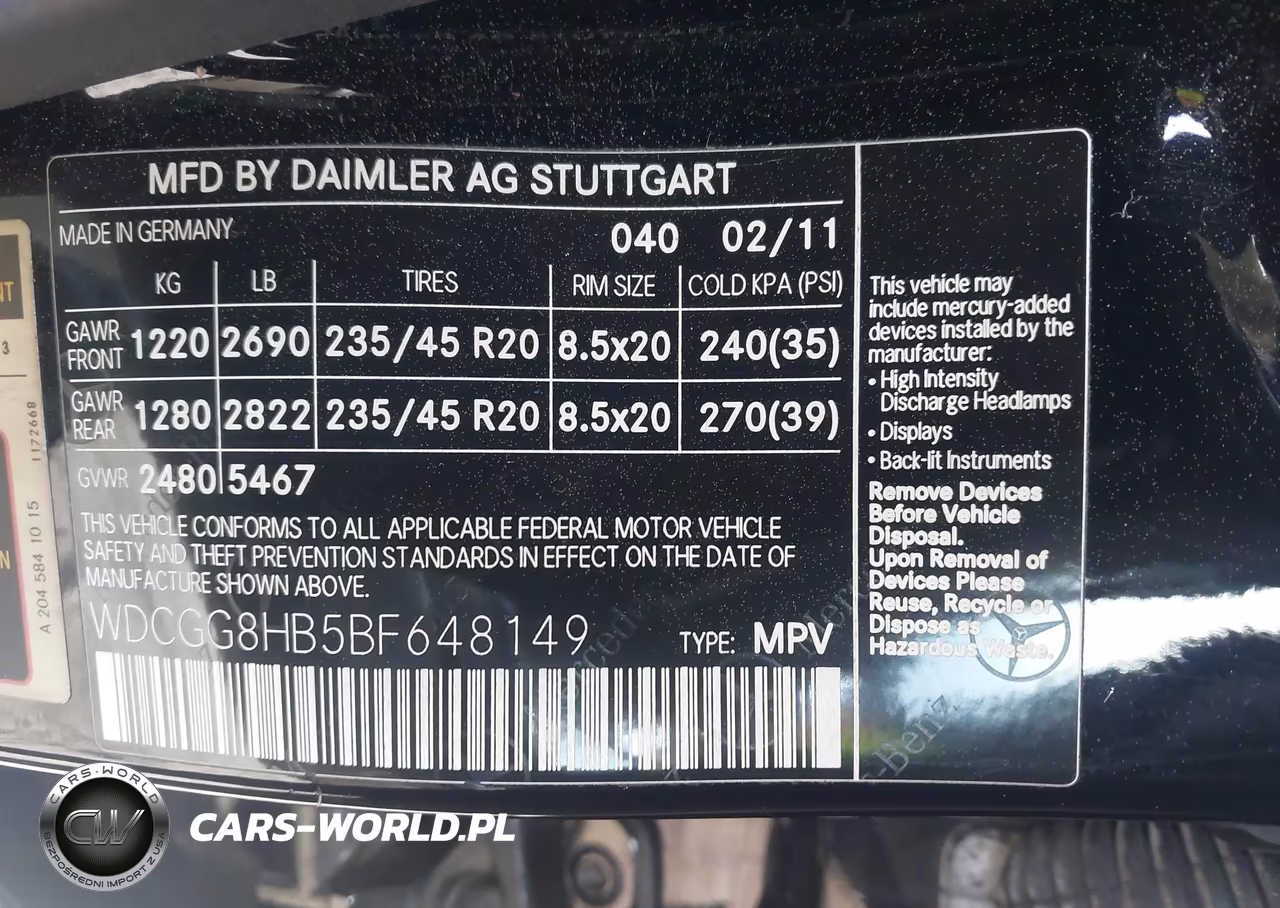 2011 Mercedes-Benz Glk 350 4Matic VIN:WDCGG8HB5BF648149 - 9